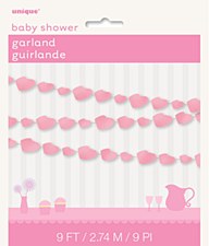 Pink Baby Bootie Paper Garland