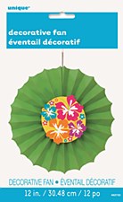 Hibiscus Decorative Fan