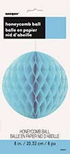 8" Powder Blue Honeycomb Ball