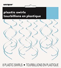 Powder Blue Plastic Swirls