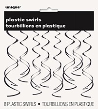 Black Plastic Swirls