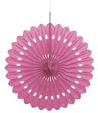 16"Decorative Fan- Hot Pink