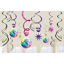 Disco Fever Swirl Decorations