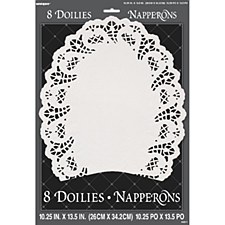 Oval White Doilies