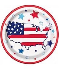 9"Stars & Stripes Patriotic Plates