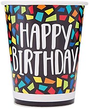 Colorful Mosaic Birthday Cups