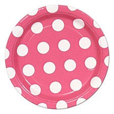 Hot Pink Dots 7IN Plate