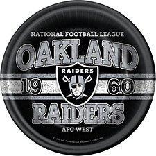 9"Oakland Raiders Plates 9"Oakland Raiders Plates