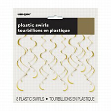 Gold Plastic Swirls