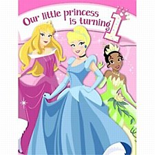 Disney 1st Birthday Princess Invitations