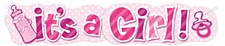 Girl Bottle Giant Jointed Banner