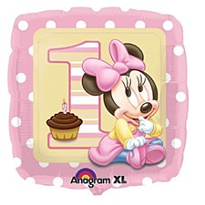 18" Minnie 1st Birthday Girl Balloon