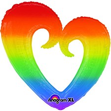 32"Rainbow Open Heart 32"Rainbow Open Heart