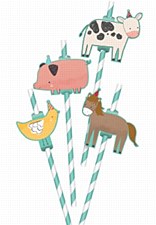 Farm Animal Straws