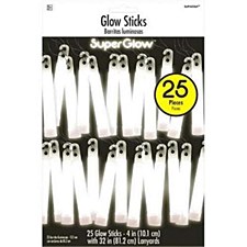 White SuperGlow Sticks- 25 pieces