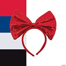 Red Sequin Bow Headband