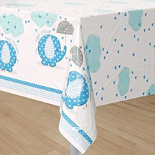 Umbrellaphants Blue Plastic Table Cover