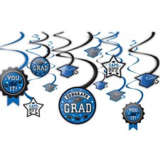 Blue Grad Swirls