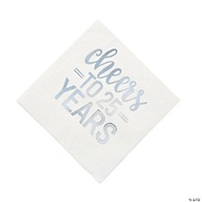 Cheers To 25 Years Lunch Napkin