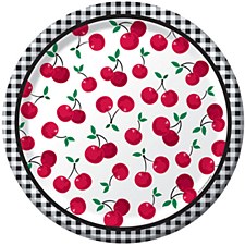 Cherry Gingham 9IN Plates