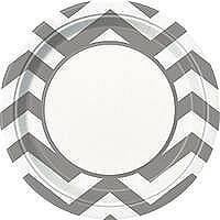 Silver Chevron 9IN Plate