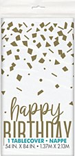 Confetti Gold Birthday Tablecover