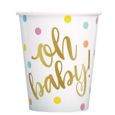 "Oh Baby" Gold Baby Shower Cups
