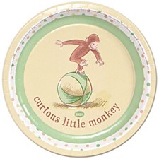 9"Curious Baby George Plates