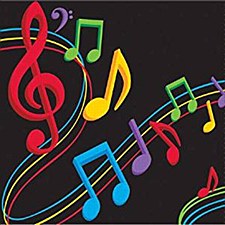 Dancing Music Notes Bev. Napkins