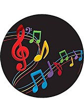 7"Dancing Music Notes Plates