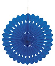 16"Decorative Fan- Royal Blue