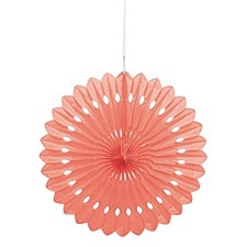 16"Decorative Fan- Coral