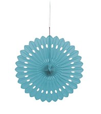 16"Decorative Fan- Pastel Blue