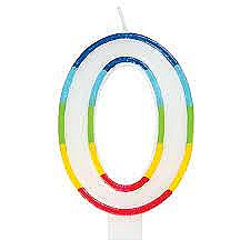 #0 Multicolor Birthday Candle