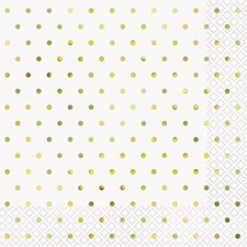 Elegant Gold Dots Lunch Napkin