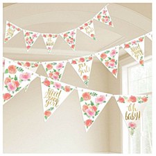 Sweet Floral Baby Girl Banner