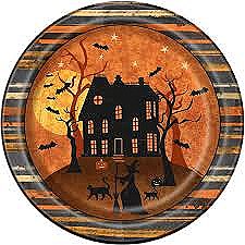 7"Full Moon Halloween Plates