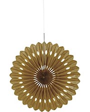 16"Decorative Fan- Gold