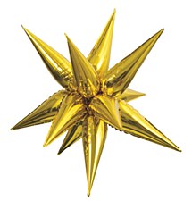 Gold 27.5" Star Burst Balloon