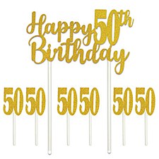 Happy 50th Birthday Cake Topper