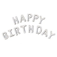 Silver Happy Birthday Banner Kit Silver Happy Birthday Banner Kit