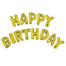 Gold Happy Birthday Banner