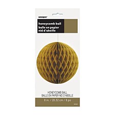 12" Gold Honeycomb Ball