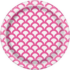 Hot Pink Scallop 7IN Plate