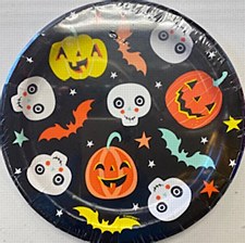 7"Pumpkin Halloween Plates