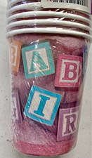 Baby Girl Blocks Cups