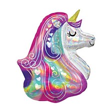 30"Iridescent Heart Unicorn