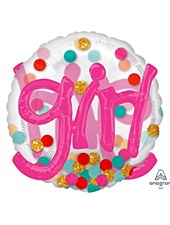 It's A Girl Confetti Dots