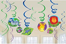 Jungle Animals Foil Swirl Decoration