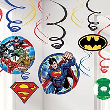 Justice League Swirl Decorations